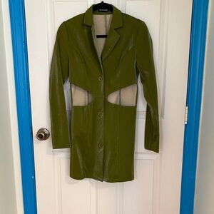 Dion Lee Olive Cut-Out Blazer